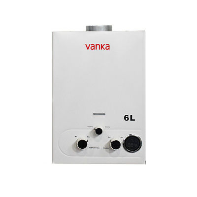 6L Instant Tankless Flue Gas Water Heater Montaggio a parete Accensione a batteria