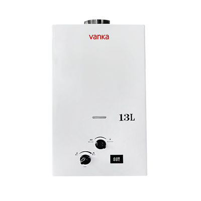 Scaldabagno a gas a tiraggio naturale da 13L con elegante display nero e manopola per case moderne