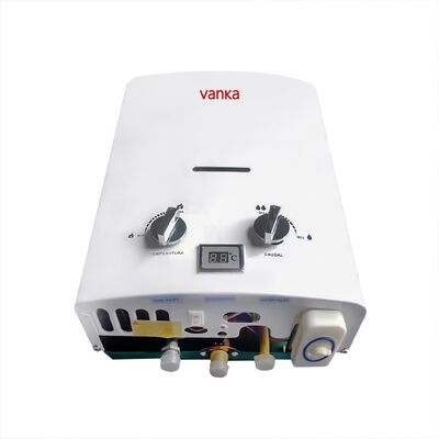 Scaldabagno esterno portatile a gas naturale da 6 litri con doppio pulsante