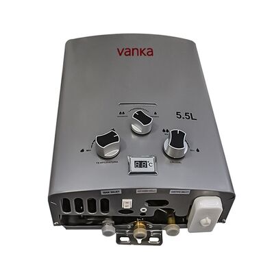 Scaldabagno a propano portatile da campeggio senza serbatoio, avvio a bassa pressione, design compatto, leggero, facile da usare